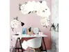 Stickere flori, Folina, decor floral crem