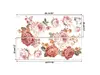 Stickere bujori, Folina KSY21, decor floral în nuanţe de roz pal