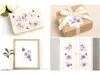 Set 4 stickere flori lila şi fluturi, decoraţiune pentru perete şi mobilă