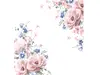 Stickere flori, Folina, decor cu roz şi mov