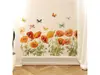 Set stickere Flori de maci şi fluturi coloraţi, decor pentru perete, mobilă, geam