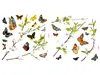 Stickere geam Cheerful, Komar, decoraţiune cu flori şi fluturi, multicolor