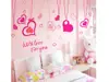 Stickere inimioare, Folina, decor roz