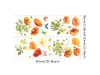 Set stickere Flori de maci şi fluturi coloraţi, decor pentru perete, mobilă, geam