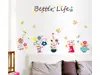 Sticker perete Better Life, Folina, decor floral multicolor