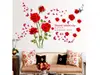 Stickere flori, Folina, trandafiri roşii, decor cu flori şi fluturi
