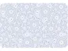 Suport farfurii masă Sienna, d-c-fix, PVC transparent cu floral, alb, 29 x 44 cm