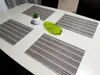 Suport farfurii din pvc cu linii maro Lines, 45x30 cm