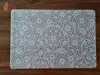 Suport farfurii masă Sienna, d-c-fix, PVC transparent cu floral, alb, 29 x 44 cm