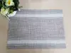 Suport farfurie masă Rita, gri cu dungi albe, 45 x 30 cm - set 2 bucăți