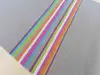 Suport farfurii, Folina, din pvc gri cu dungi colorate, 45 x 30 cm, set 2 bucăţi