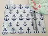 Set 4 Suport farfurie textil, Folina, imprimeu cu ancore albastre, 42 x 30 cm