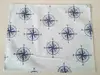 Set 7 Suport farfurie textil, Folina, imprimeu cu busole, bej, 42 x 30 cm