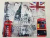 Suport farfurie textil, Folina, imprimeu cu orașul Londra, multicolor, 42 x 30 cm