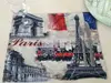 Set 6 Suport farfurie textil, Folina, imprimeu cu orașul Paris, multicolor, 42 x 30 cm