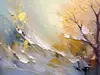 Fototapet abstract imitaţie decorativă,  Autumn Whispers, decor perete living, dormitor, 312x219 cm