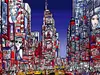 Fototapet autoadeziv, Dimex Colorful Times Squares, pentru cameră tineret, 375x250 cm