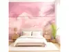 Fotototapet dormitor Cloud Wire, Komar, roz, 400x250 cm