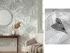 Tapet premium Marburg Whisper 36463 - gri deschis cu frunze tropicale