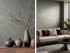 Tapet imitație decorativă turcoaz cu detalii maro, Marburg Ritus 35526, textură sidefată, vlies, rolă de 0.53x10 metri