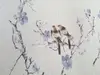 Tapet PVC autoadeziv flori albastre Garden Bird