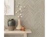Tapet chevron textură lemn greige, Marburg Travertino 33373, vlies extralavabil