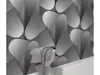 Tapet argintiu cu efect metalic și forme abstracte, Erismann Elysium 1042329, rolă de 0.53x10 metri