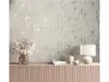 Tapet imitaţie decorativă bej nisipiu cu detalii metalice argintii, Marburg City Romance 35123, 0.53x10 metri