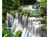 Tapet baie peisaj natural cu cascadă tropicală – material premium rezistent la apă