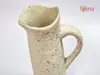 Vază ceramică tip ulcior, crem nisipiu, 28 cm înălţime