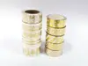 Set 10 role Washi Tape, benzi adezive decorative cu modele auriu metalic