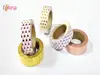 Set 5 role Washi tape, benzi autoadezive decorative cu buline colorate