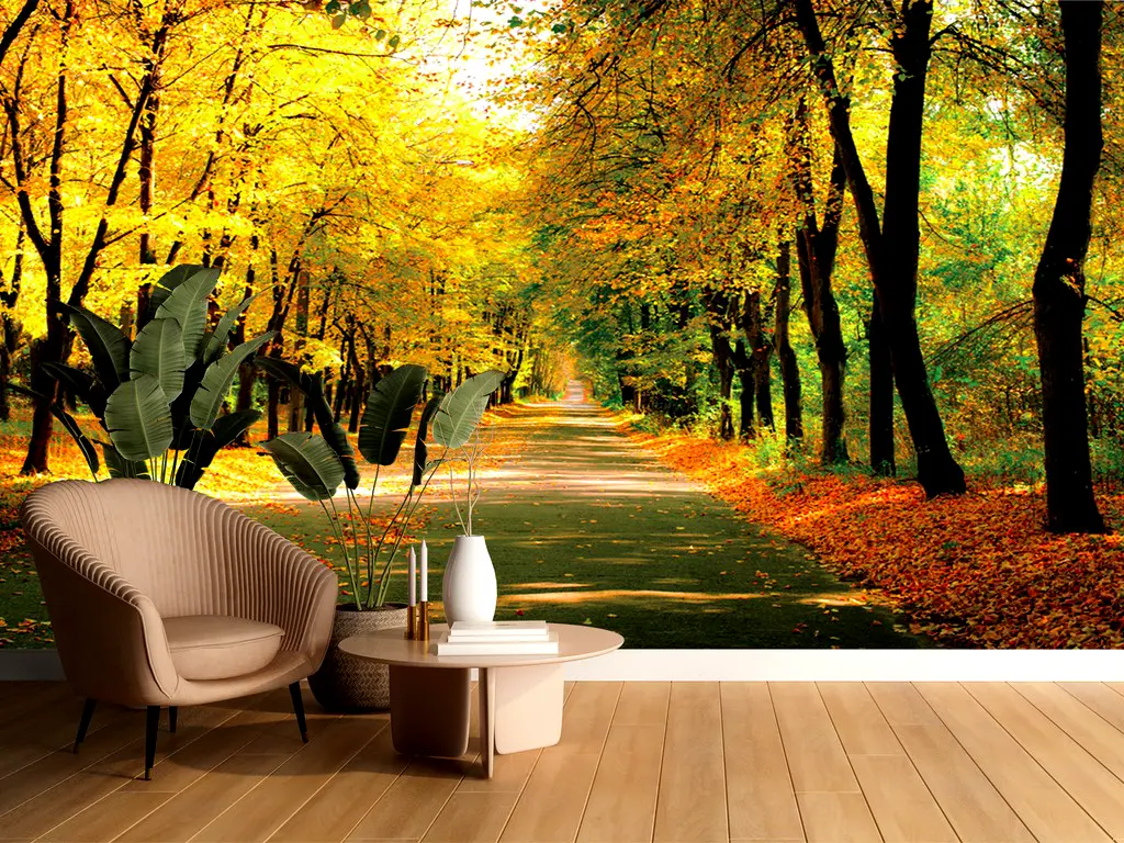 Fototapet peisaj de toamnă, Sunny day in the Autumn Park, 400x260 cm