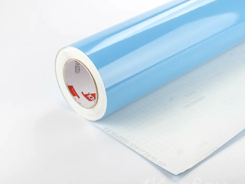 Autocolant bleu lucios Oracal Economy Cal, Ice Blue 641G056, 100 cm lățime