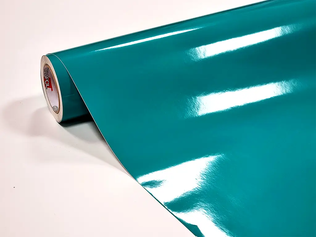 Autocolant turcoaz lucios Oracal Intermediate Cal, Turquoise 651G054, lățime 100 cm