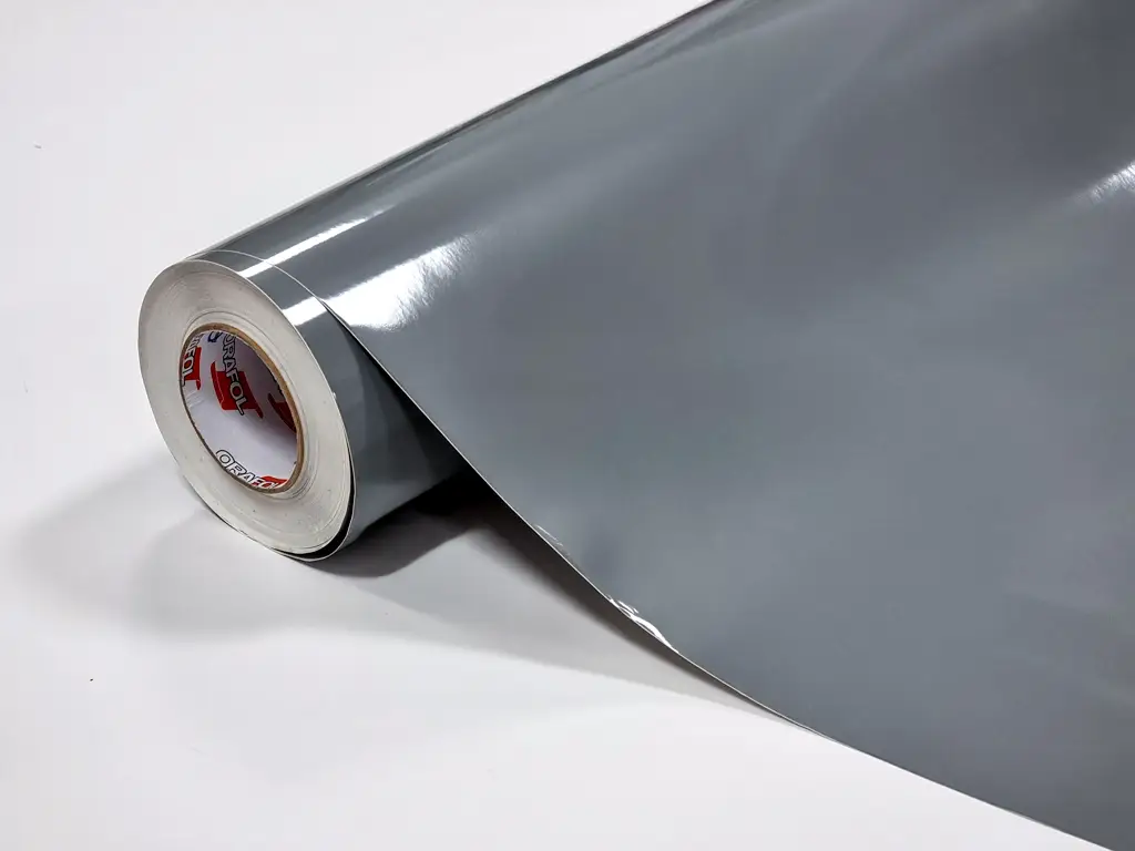 Autocolant gri lucios Oracal 641G, Telegray 076, rolă de 126cm lățime
