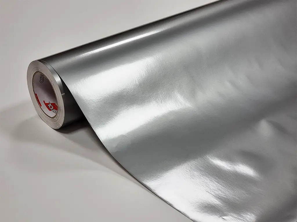 Autocolant gri argintiu lucios Oracal Economy Cal, Silver Grey 641G090, lățime 100 cm