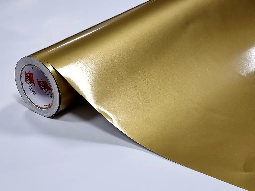 Autocolant auriu lucios Oracal Intermediate Cal, Gold 651G091, lățime 126 cm