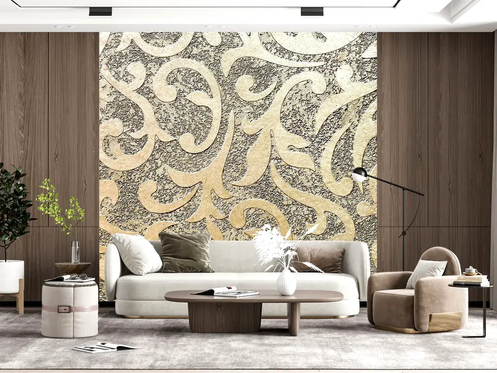 Fototapet Art Deco Stucco Texture, pentru living şi dormitor, 208x208 cm