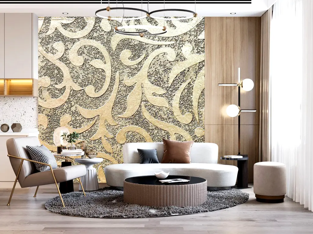 Fototapet Art Deco Stucco Texture, pentru living şi dormitor, 208x208 cm