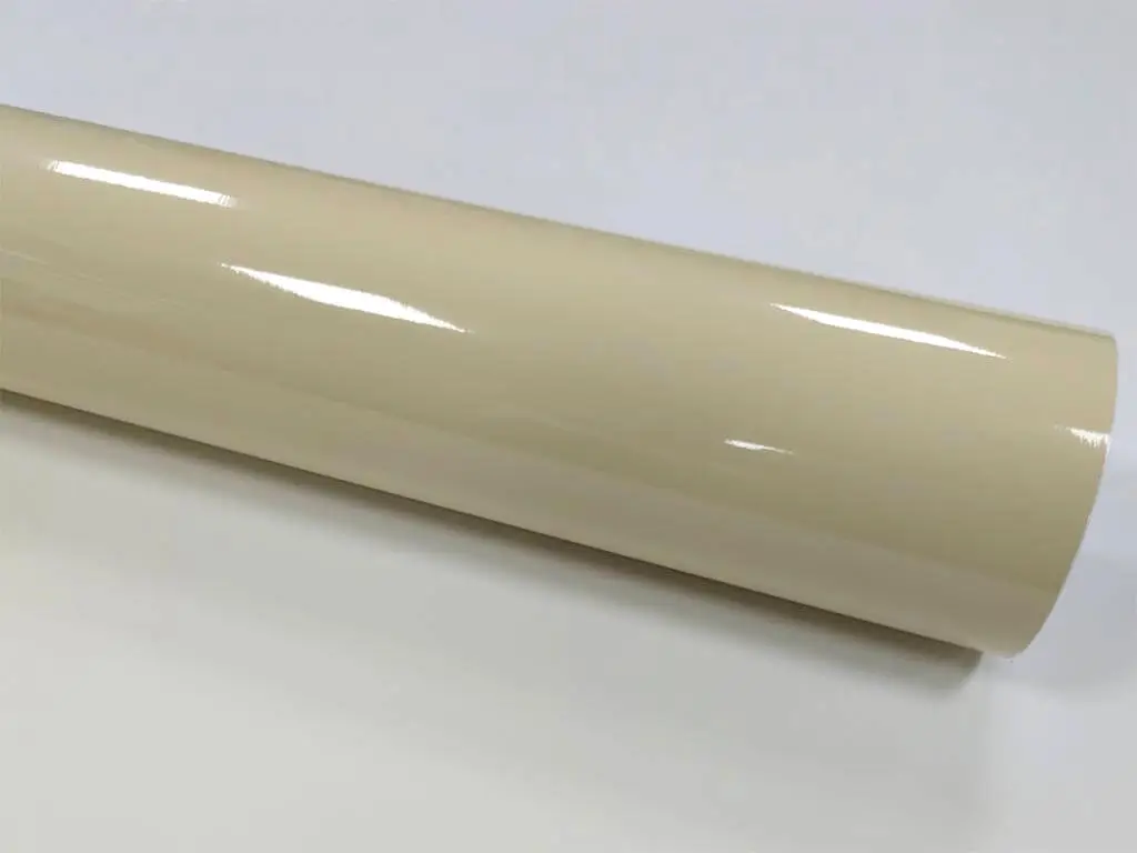 Autocolant bej lucios, X-Film Light Ivory 3800, lățime 126 cm