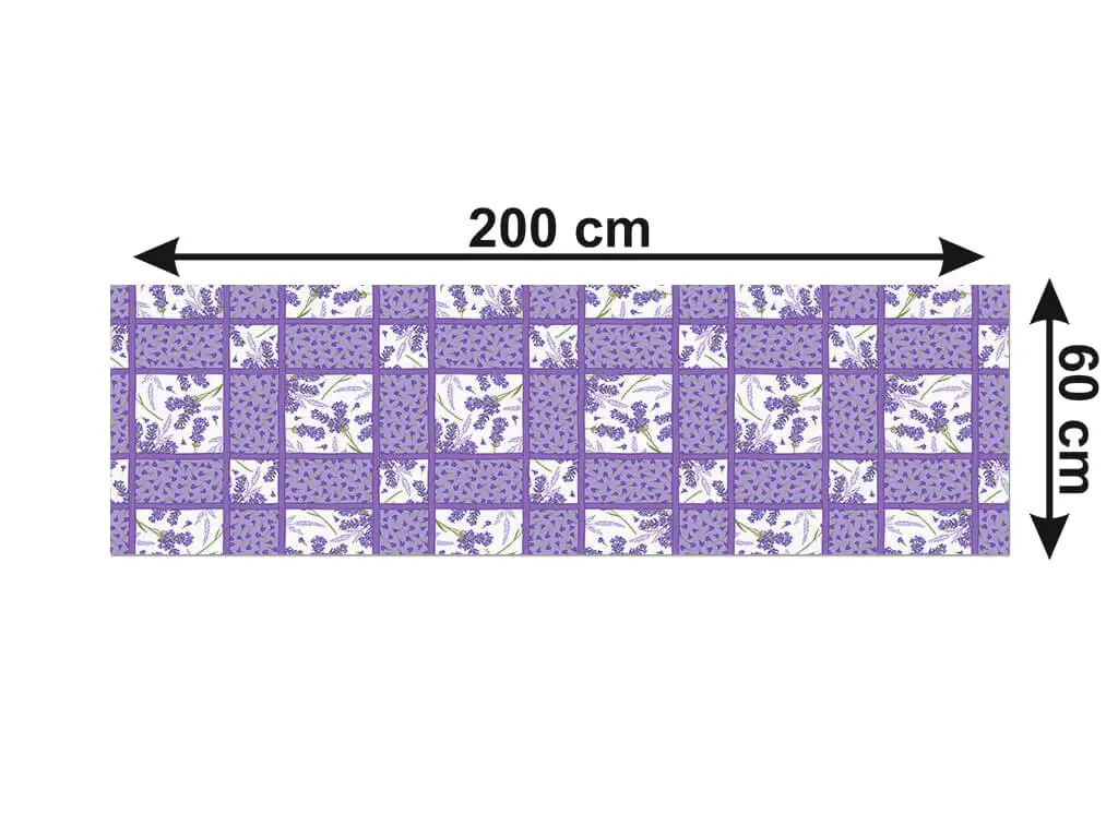 Autocolant perete bucătărie, Folina, model lavandă, rezistent la apă şi căldură, rolă de 60x200 cm