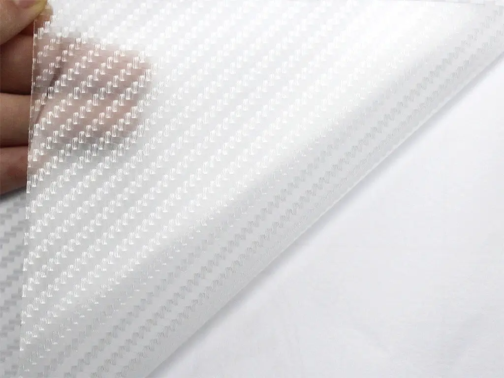 Autocolant carbon 3D, Folina, transparent, 152 cm lăţime