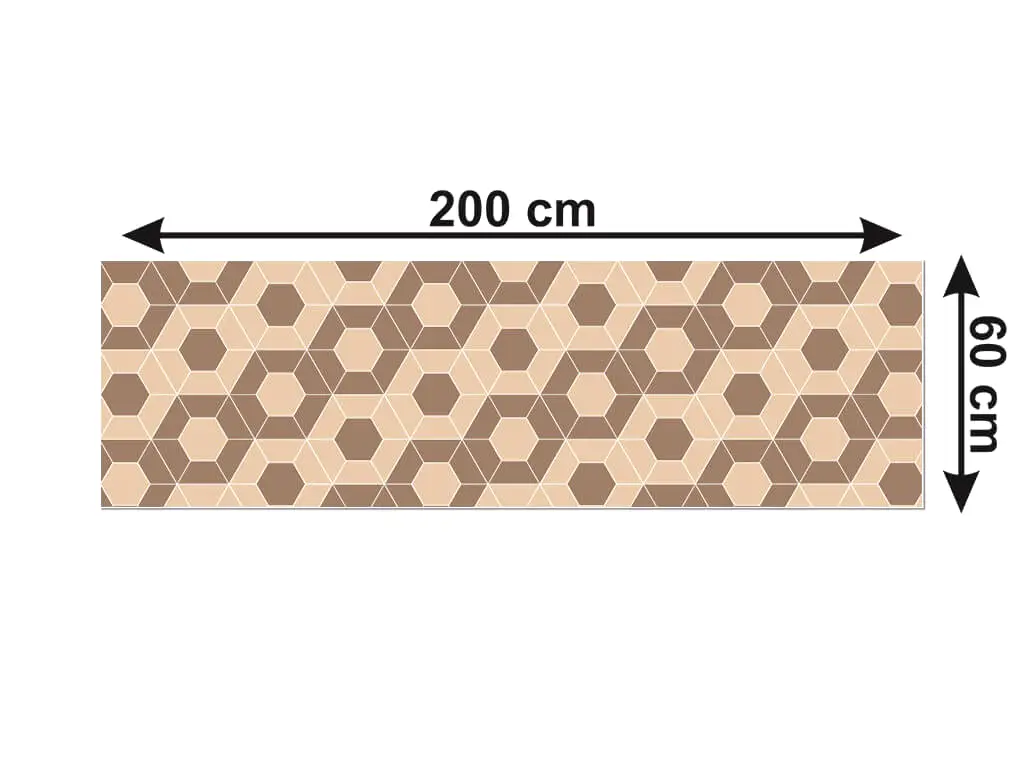 Autocolant imitaţie faianţă decorativă, Folina, hexagoane bej, rolă de 60x200 cm