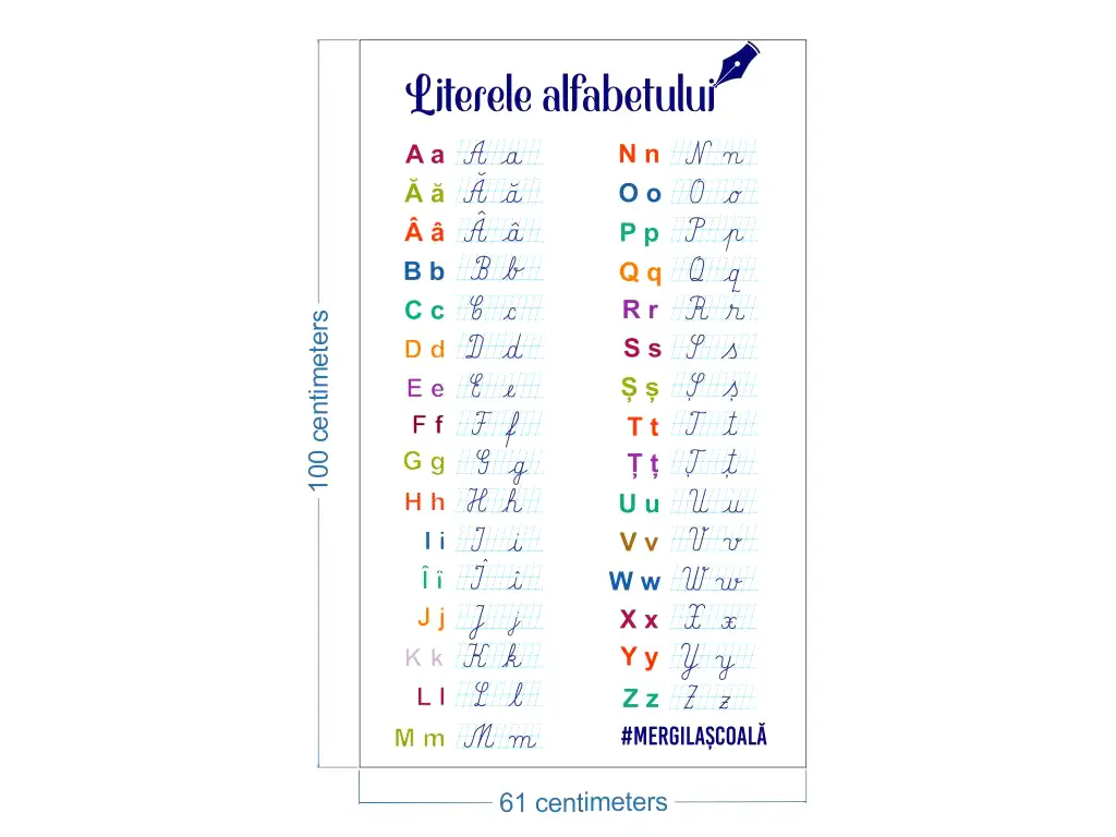 Autocolant Literele alfabetului, Folina, rola de 60x100 cm, racletă de aplicare inclusă
