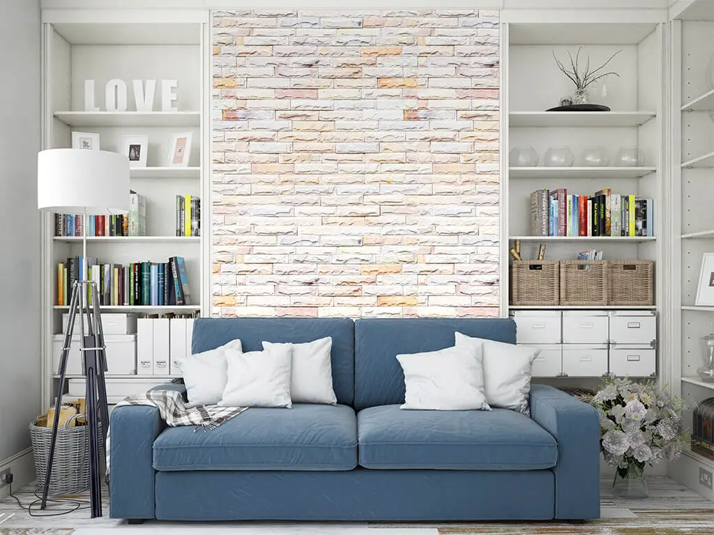 Autocolant perete cărămidă bej, Folina, decor contrablat bucătărie, rolă de 60 x 280 cm