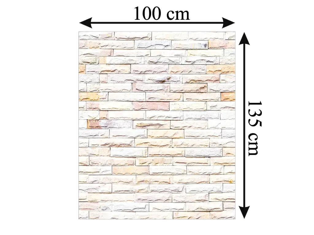 Autocolant perete cărămidă bej, Folina, 133 cm lăţime