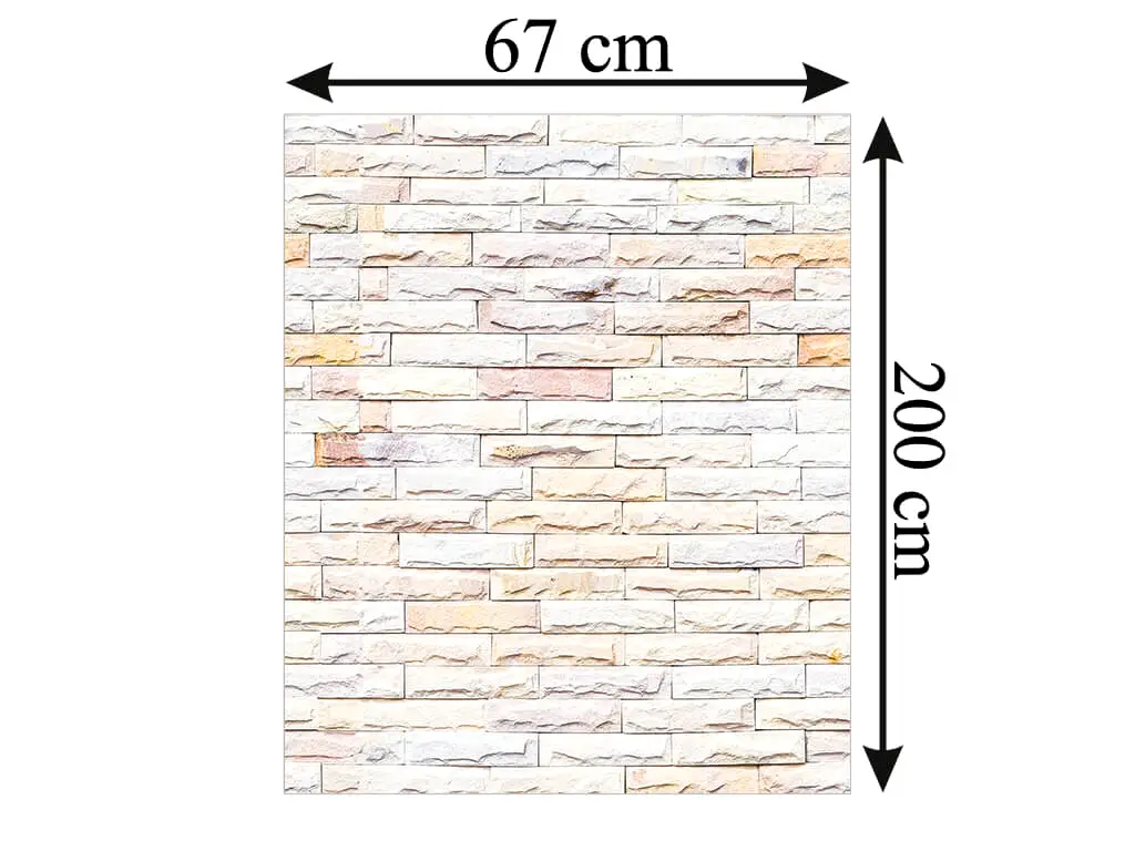 Autocolant perete cărămidă bej, Folina, decor contrablat bucătărie, rolă de 60 x 280 cm