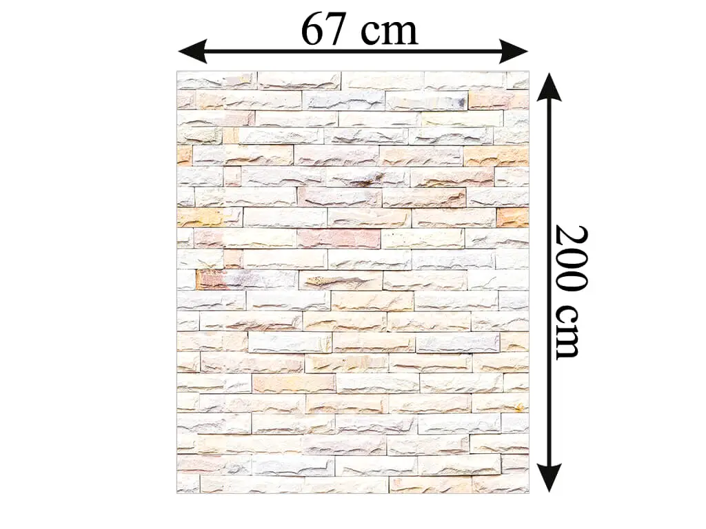 Autocolant perete cărămidă bej, Folina, rolă de 67 cm lăţime x 200 cm lungime