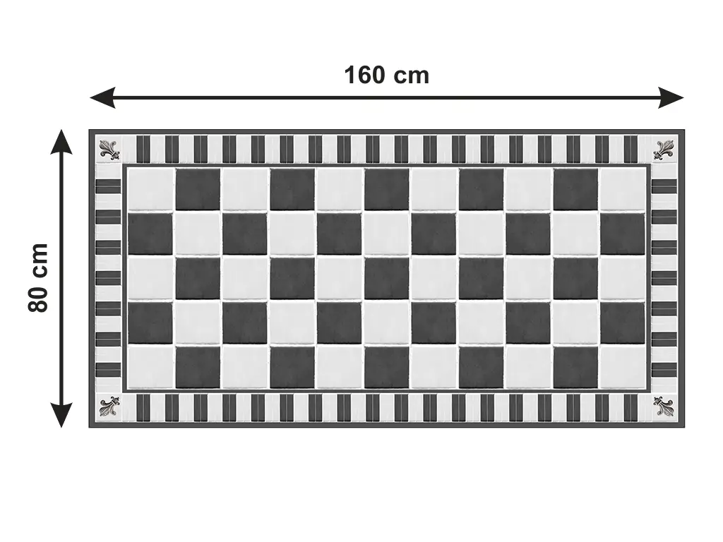 Covor antiderapant pentru bucătărie, din pvc, model geometric, linoleum antiderapant la rolă de 80x158 cm